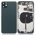 Back Housing W/ Small Components Pre-Installed For iPhone 11 Pro Max (No Logo) (Aftermarket Plus) (Midnight Green)