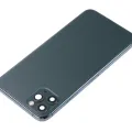 Back Housing W/ Small Components Pre-Installed For iPhone 11 Pro Max (No Logo) (Aftermarket Plus) (Midnight Green)