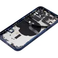 Back Housing W/ Small Parts For iPhone 12 (US Version) (Aftermarket Plus) (Blue)