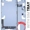 Mid-Frame Housing W/ Small Parts For iPhone 14 Plus (EU / Global Version) (Used OEM Pull: Grade A) (Blue)