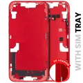Mid-Frame Housing W/ Small Parts For iPhone 14 Plus (EU / Global Version) (Used OEM Pull: Grade A) (Red)