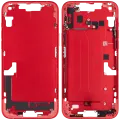 Mid-Frame Housing W/ Small Parts For iPhone 14 Plus (EU / Global Version) (Used OEM Pull: Grade A) (Red)