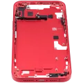 Mid-Frame Housing W/ Small Parts For iPhone 14 Plus (EU / Global Version) (Used OEM Pull: Grade A) (Red)