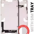Mid-Frame Housing W/ Small Parts For iPhone 14 Plus (EU / Global Version) (Used OEM Pull: Grade A) (Starlight)