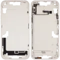 Mid-Frame Housing W/ Small Parts For iPhone 14 Plus (EU / Global Version) (Used OEM Pull: Grade A) (Starlight)