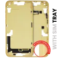 Mid-Frame Housing W/ Small Parts For iPhone 14 Plus (EU / Global Version) (Used OEM Pull: Grade A) (Yellow)