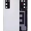 Back cover Glass With Camera Lens For Huawei P40 (Ice White)
