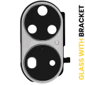 Back Camera Lens With Bracket For Huawei P50 Pro (Pearl White)