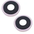 Back Camera Lens With Bracket & Bezel For iPhone 13 / 13 Mini ( 2 Piece Set) (Aftermarket Plus) (Pink)
