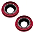 Back Camera Lens With Bracket & Bezel For iPhone 13 / 13 Mini (2 Piece Set) (Aftermarket Plus) (Red)
