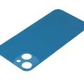 Back Glass With 3M Adhesive For iPhone 13 (No Logo / Large Camera Hole) (Blue)
