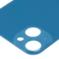Back Glass With 3M Adhesive For iPhone 13 (No Logo / Large Camera Hole) (Blue)