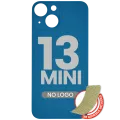 Back Glass With 3M Adhesive For iPhone 13 Mini (No Logo / Large Camera Hole) (Blue)
