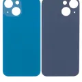 Back Glass With 3M Adhesive For iPhone 13 Mini (No Logo / Large Camera Hole) (Blue)