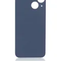 Back Glass With 3M Adhesive For iPhone 13 Mini (No Logo / Large Camera Hole) (Blue)