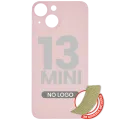 Back Glass With 3M Adhesive For iPhone 13 Mini (No Logo / Large Camera Hole) (Pink)