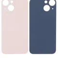 Back Glass With 3M Adhesive For iPhone 13 Mini (No Logo / Large Camera Hole) (Pink)