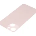 Back Glass With 3M Adhesive For iPhone 13 Mini (No Logo / Large Camera Hole) (Pink)