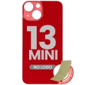 Back Glass With 3M Adhesive For iPhone 13 Mini (No Logo / Large Camera Hole) (Red)