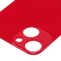 Back Glass With 3M Adhesive For iPhone 13 Mini (No Logo / Large Camera Hole) (Red)