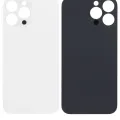Back Glass With 3M Adhesive For iPhone 13 Pro Max (No Logo / Large Camera Hole) (Silver)