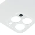 Back Glass With 3M Adhesive For iPhone 13 Pro Max (No Logo / Large Camera Hole) (Silver)