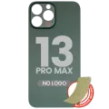 Back Glass With 3M Adhesive For iPhone 13 Pro Max (No Logo / Large Camera Hole) (Alpine Green)