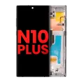 OLED Assembly With Frame For Samsung Galaxy Note 10 Plus / 5G (Aftermarket Plus) (Aura Glow / Silver)