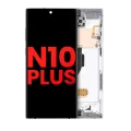 OLED Assembly With Frame For Samsung Galaxy Note 10 Plus / 5G (Aftermarket Plus) (Aura White)