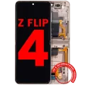 Inner OLED Assembly With Frame Compatible For Samsung Galaxy Z Flip 4 5G (F721) (US & International Version) (Aftermarket Plus) (Pink Gold)
