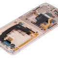 Inner OLED Assembly With Frame Compatible For Samsung Galaxy Z Flip 4 5G (F721) (US & International Version) (Aftermarket Plus) (Pink Gold)