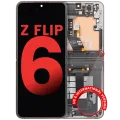 Inner OLED Assembly With Frame For Samsung Galaxy Z Flip 6 5G (US & International) (Aftermarket Plus) (Silver Shadow)
