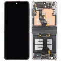Inner OLED Assembly With Frame For Samsung Galaxy Z Flip 6 5G (US & International) (Aftermarket Plus) (Silver Shadow)