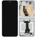 Inner OLED Assembly With Frame Compatible For Samsung Galaxy Z Flip 6 5G (F741) (US & International) (Aftermarket Plus) (White)