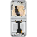 Inner OLED Assembly With Frame Compatible For Samsung Galaxy Z Flip 6 5G (F741) (US & International) (Aftermarket Plus) (White)
