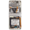 Inner OLED Assembly With Frame Compatible For Samsung Galaxy Z Flip 3 5G (F711) (US & International) (Aftermarket Plus) (Cream)