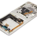 Inner OLED Assembly With Frame Compatible For Samsung Galaxy Z Flip 3 5G (F711) (US & International) (Aftermarket Plus) (Cream)