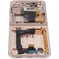 Inner OLED Assembly With Frame Compatible For Samsung Galaxy Z Flip 4 5G (F721) (US & International Version) (Aftermarket) (Pink Gold)