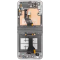 Inner OLED Assembly With Frame For Samsung Galaxy Z Flip 6 5G (US & International) (Aftermarket) (Silver Shadow)
