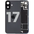 Заднє скло з магнітом MagSafe, NFC і шлейфом спалаху (сумісне) для iPhone 17 (Used OEM Pull: Grade A) (чорний)