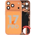 Back Housing W/ Charging Port Flex & Small Parts Compatible For iPhone 17 Pro (US Version) (Used OEM Pull: Grade A) (Cosmic Orange)