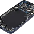 Back Housing W/ Charging Port Flex & Small Parts Compatible For iPhone 17 Pro (US Version) (Used OEM Pull: Grade A) (Deep Blue)