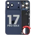 Back Housing W/ Charging Port Flex & Small Parts Compatible For iPhone 17 Pro Max (US Version) (Used OEM Pull: Grade A) (Deep Blue)