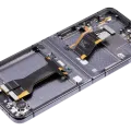 Inner OLED Assembly With Frame Compatible For Samsung Galaxy Z Flip 5 5G (F731) (US & International) (Aftermarket) (Phantom Black)