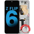 Inner OLED Assembly With Frame Compatible For Samsung Galaxy Z Flip 6 5G (F741) (US & International) (Aftermarket) (White)