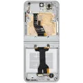 Inner OLED Assembly With Frame Compatible For Samsung Galaxy Z Flip 6 5G (F741) (US & International) (Aftermarket) (White)