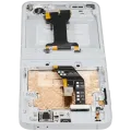 Inner OLED Assembly With Frame Compatible For Samsung Galaxy Z Flip 6 5G (F741) (US & International) (Aftermarket) (White)