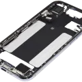 Mid-Frame Housing W/ Charging Port Flex & Small Parts For iPhone Air (US / EU Version) (Used OEM Pull: Grade A) (Sky Blue)