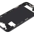 Mid-Frame Housing W/ Charging Port Flex & Small Parts For iPhone Air (US / EU Version) (Used OEM Pull: Grade A) (Space Black)