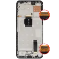 LCD Assembly With Frame For Honor X8A / X50i / 90 Lite (Aftermarket Plus) (Midnight Black)